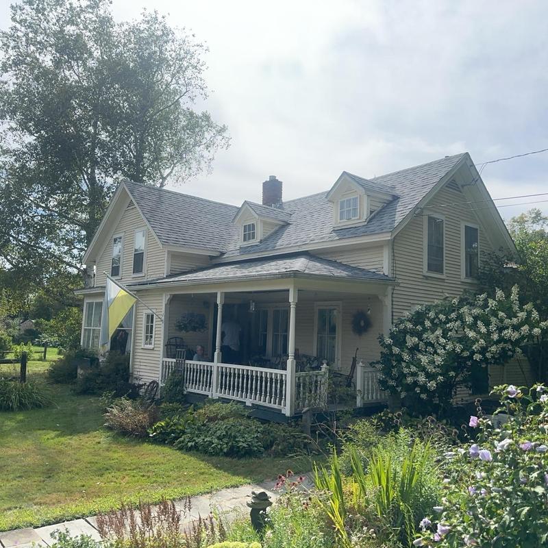 Asphalt shingle roof on Vermont farmhouse