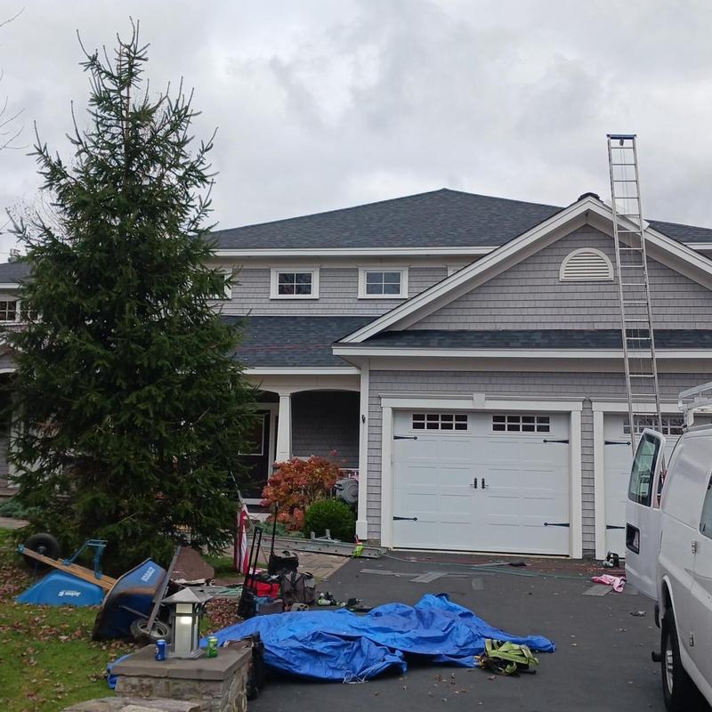 Asphalt shingle roof installation on commercial condos