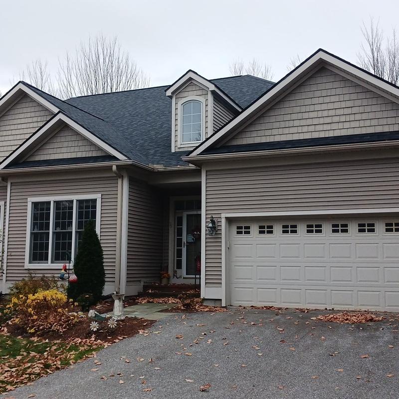 Architectural asphalt shingle roof on residential condo