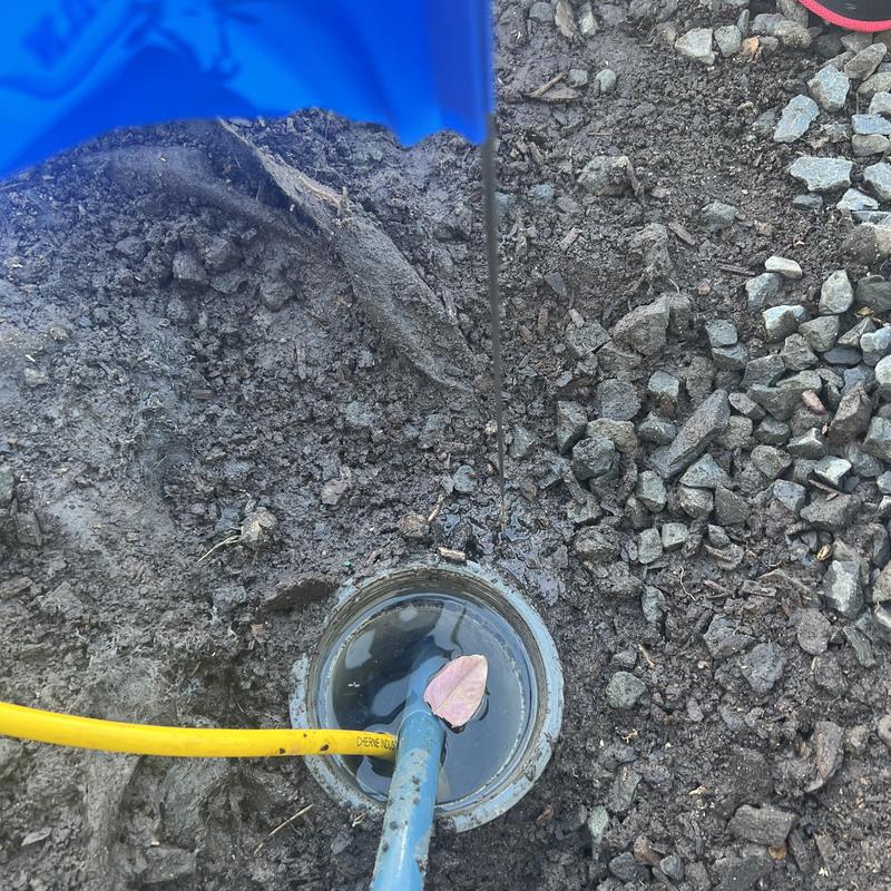 Sewer line camera inspection showing pipe breaks