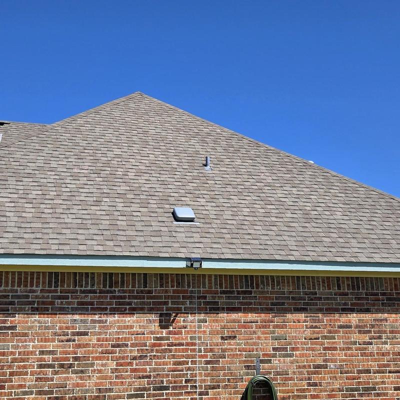 Asphalt shingle roof with minor hail damage in Terrell, TX