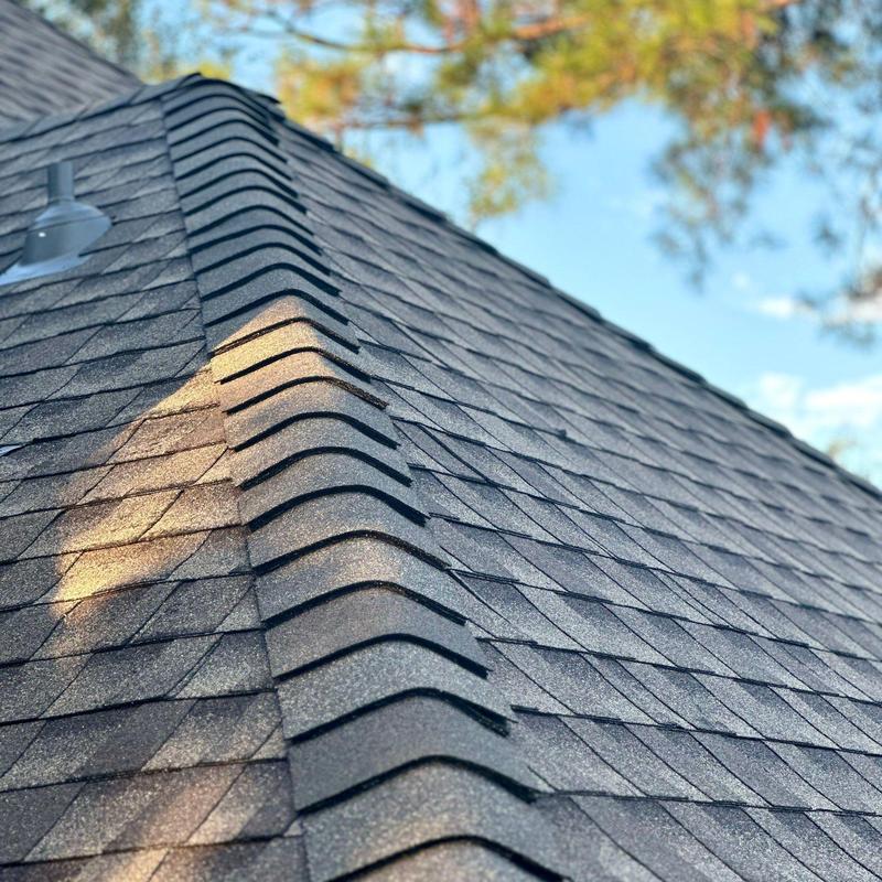 GAF Timberline HDZ shingle roof with ridge cap installation GAF Timberline HDZ shingle roof with ridge cap installation