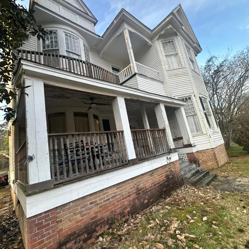 Roof interior porch ceiling with wood damage inspection Roof interior porch ceiling with wood damage inspection