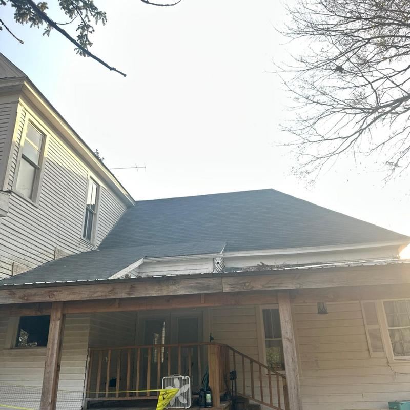 Asphalt shingle roof and porch roofline inspection Asphalt shingle roof and porch roofline inspection