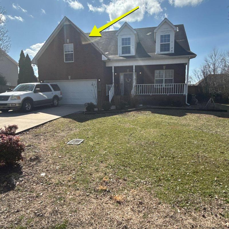 Roof shingles and flashing hail damage inspection