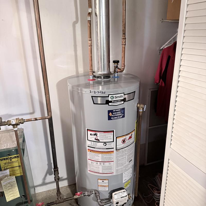 AO Smith water heater with copper plumbing installation AO Smith water heater with copper plumbing installation