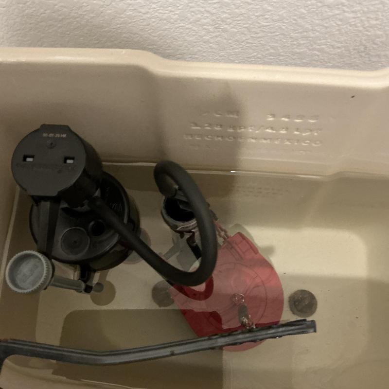 Toilet fill valve and flapper installation inside tank Toilet fill valve and flapper installation inside tank