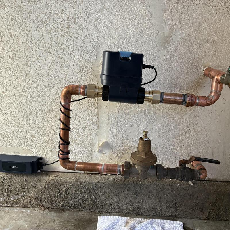 Moen Flow water leak detection valve installation