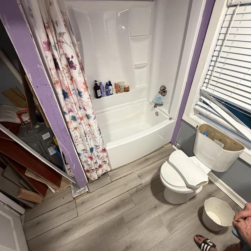 Bathtub and toilet bathroom remodel estimate in progress Bathtub and toilet bathroom remodel estimate in progress