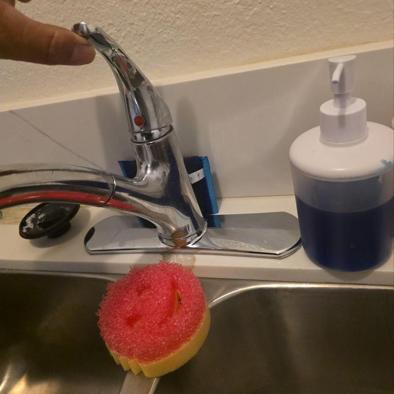 Kitchen faucet cartridge replacement with leak test