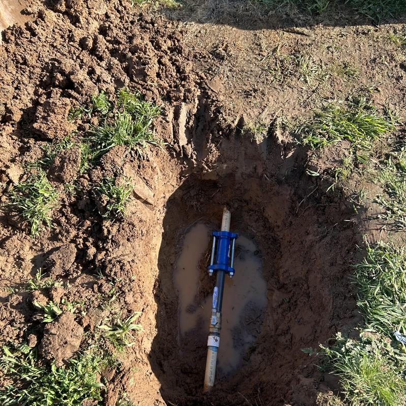 Schedule 80 PVC pipe with new ball valve installation