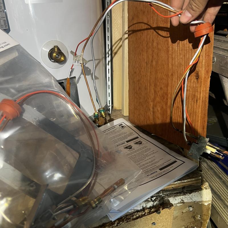 Water heater pilot assembly and thermocouple wiring repair