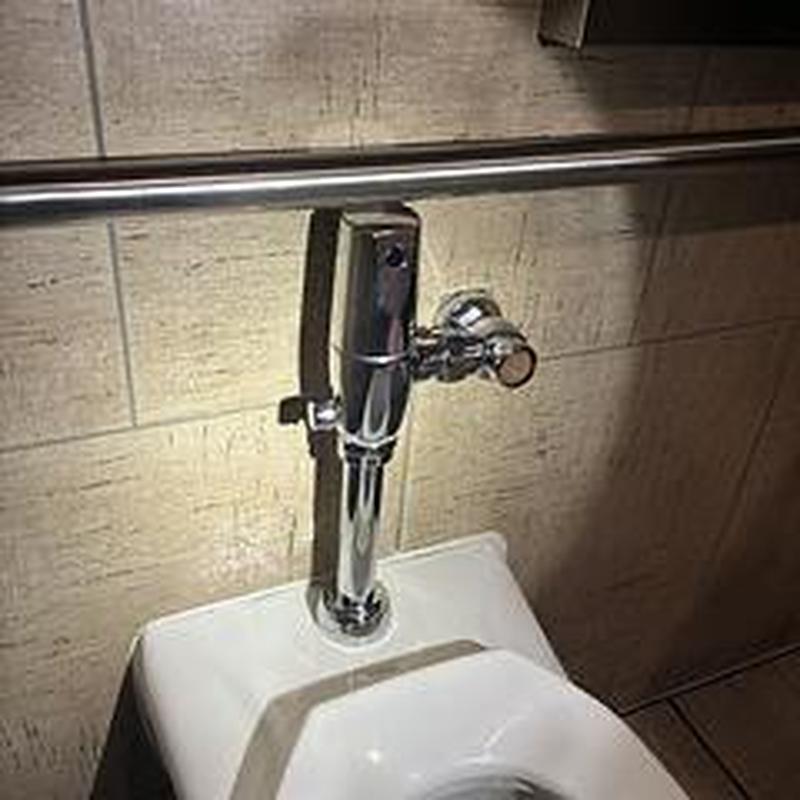 Flushometer manual flush button replacement in ADA stall