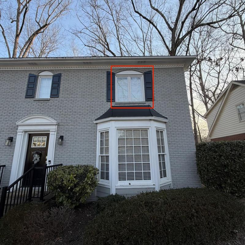 Window sill with improper slope causing potential leaks