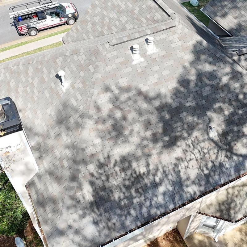 Asphalt shingle roof inspection with no damage visible