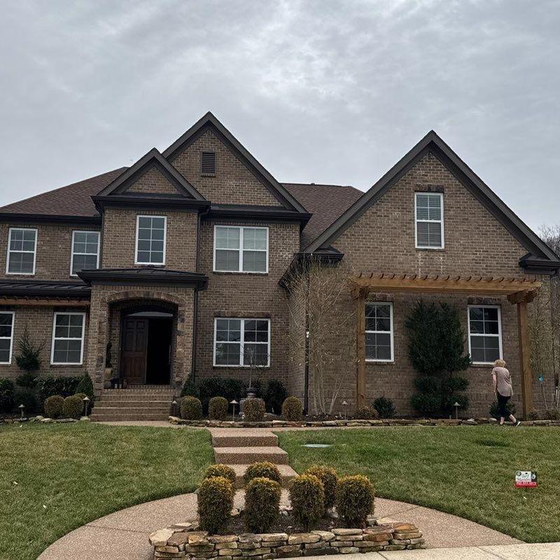 Roof shingles and ridges with hail damage inspection