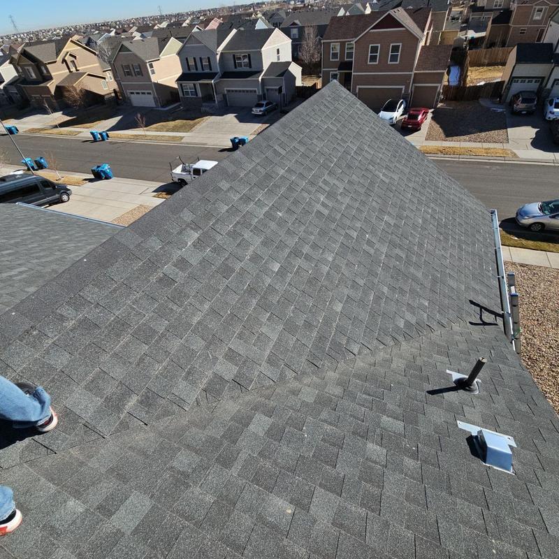 Shingle roof with pipe jack storm collar resealing Shingle roof with pipe jack storm collar resealing