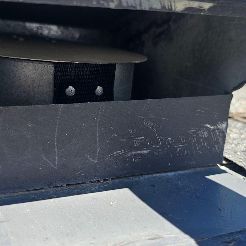 Roof pipe jack flashing with visible scratches Roof pipe jack flashing with visible scratches