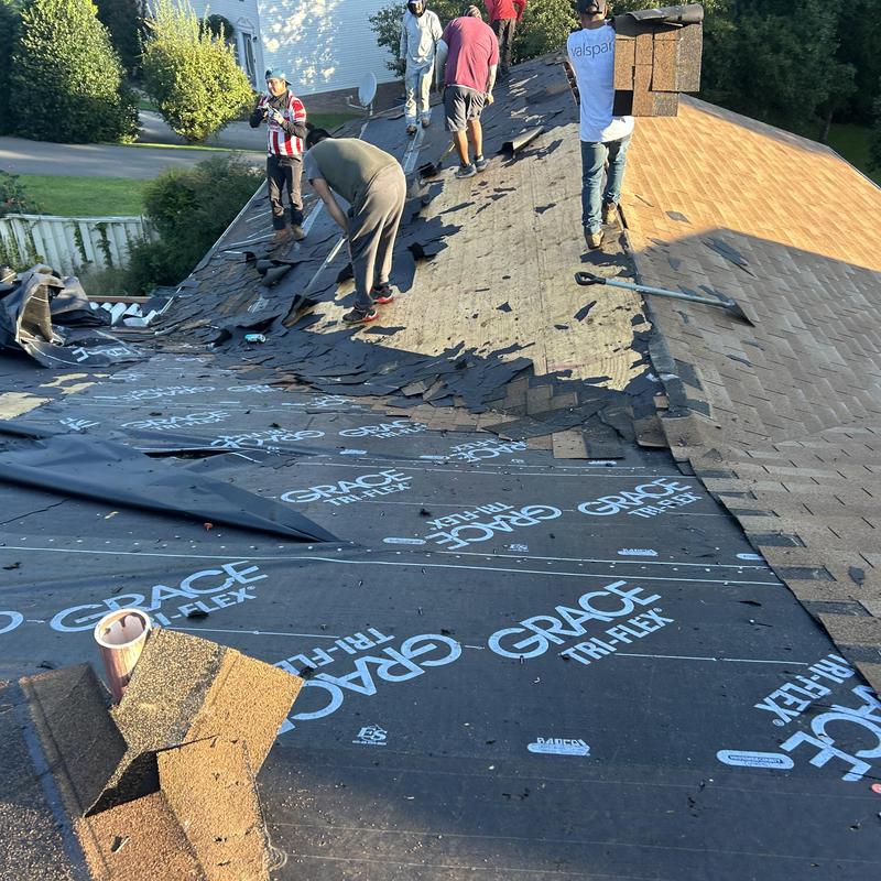 Morning Harvest shingle roof replacement in progress