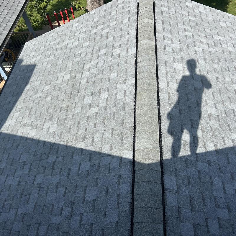 Atlas Coastal Granite roof shingles with ridge vent