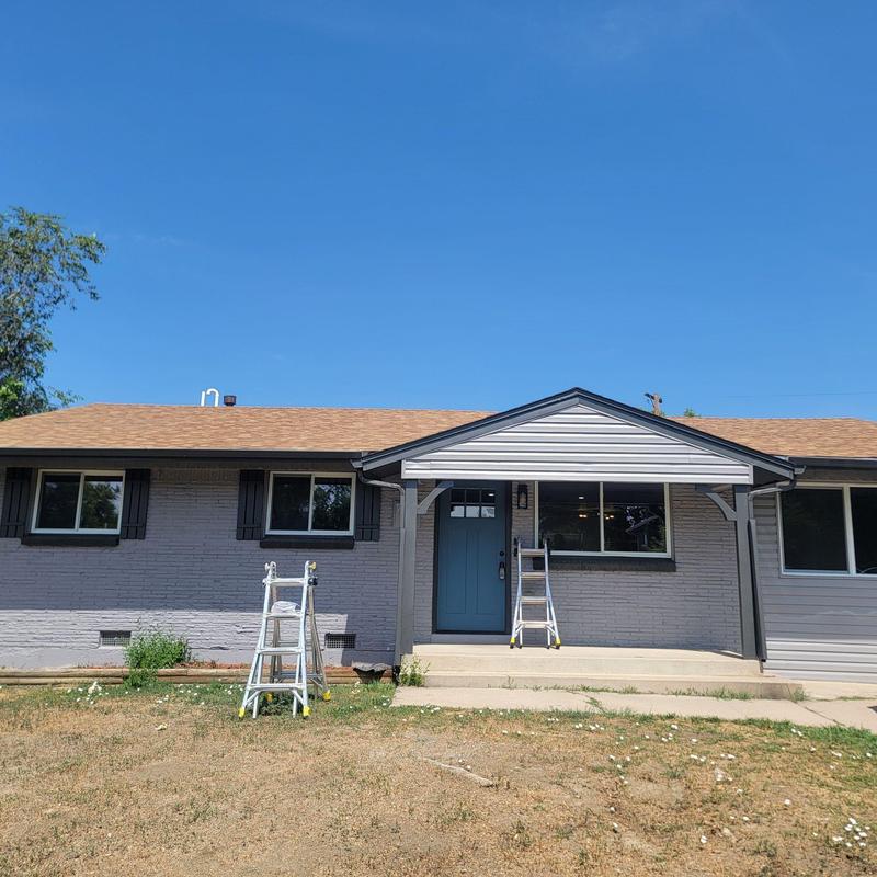 Roof shingles and pipe jacks inspection with ladders Roof shingles and pipe jacks inspection with ladders