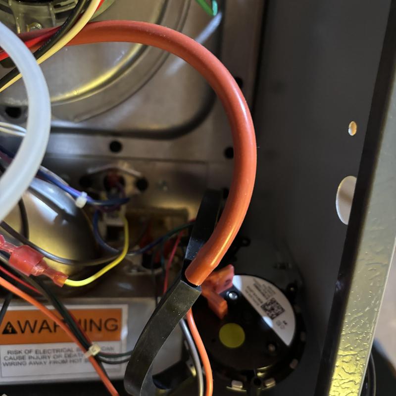 Pressure switch in Goodman furnace with wiring