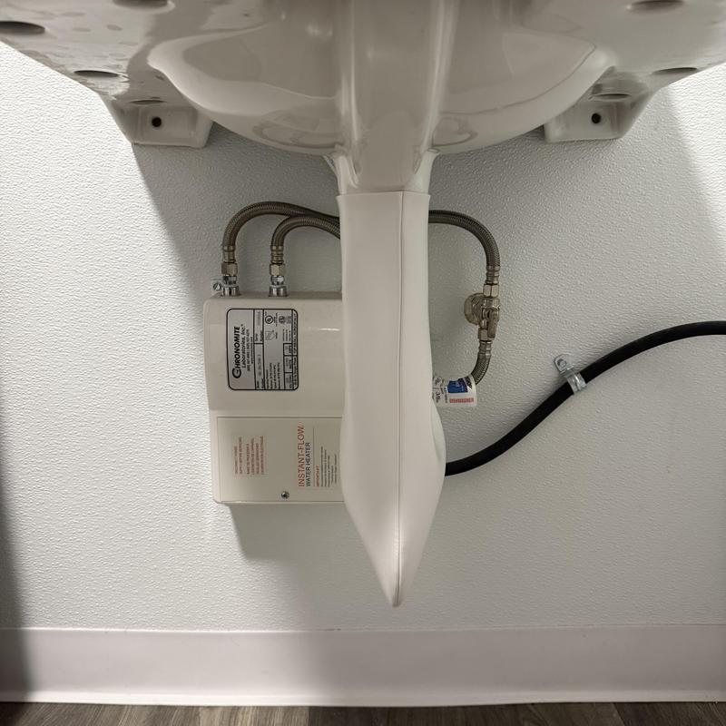 InstaFlow under-sink water heater with supply lines