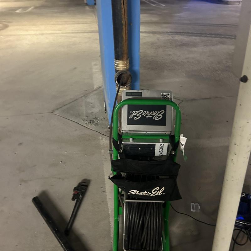 Sewer line inspection camera scope and locator setup