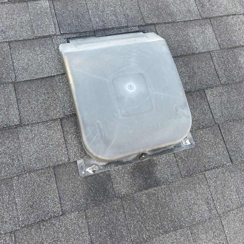 Roof vent on asphalt shingle roof with sealing issues