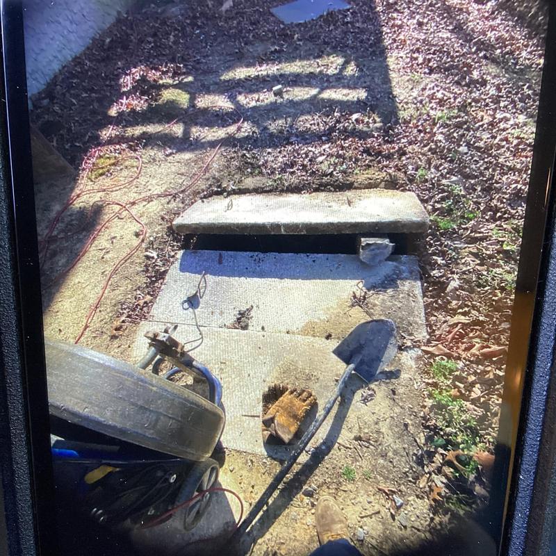 Main sewer line access with cables and tools