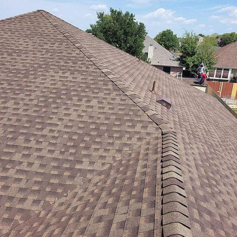 GAF Timberline HDZ roof shingles in Barkwood color