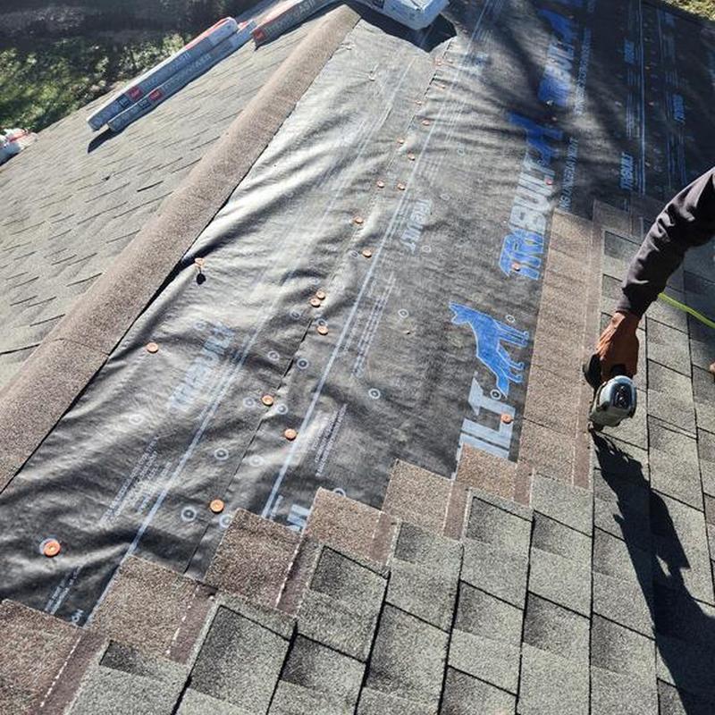 GAF Timberline HDZ slate shingles installation on roof