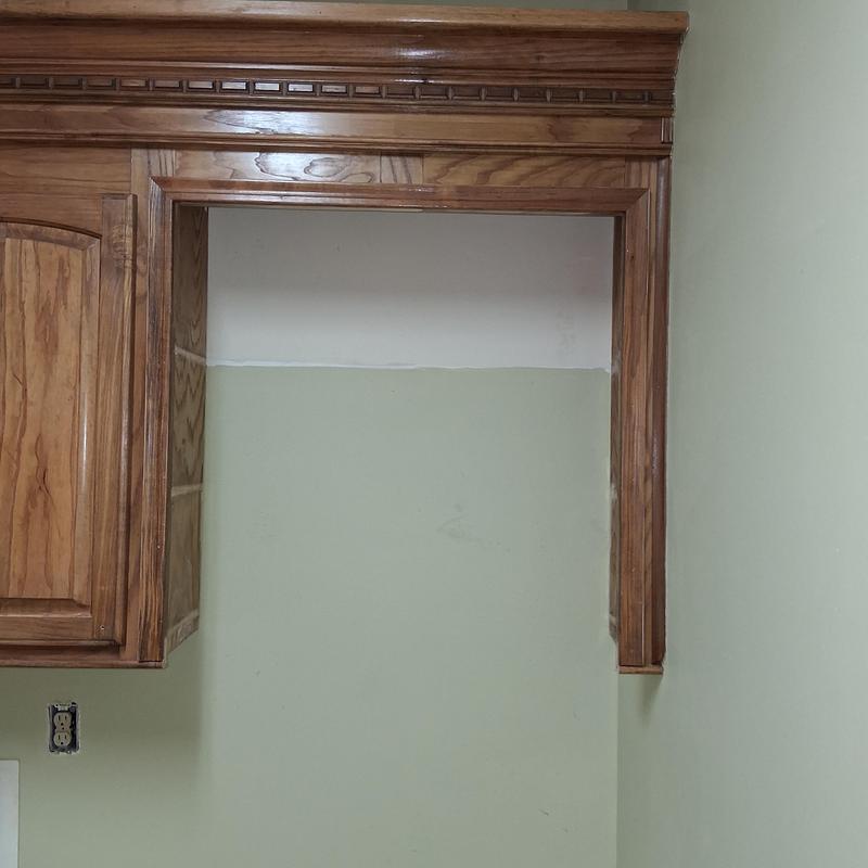 Refrigerator opening wooden trim installation Refrigerator opening wooden trim installation