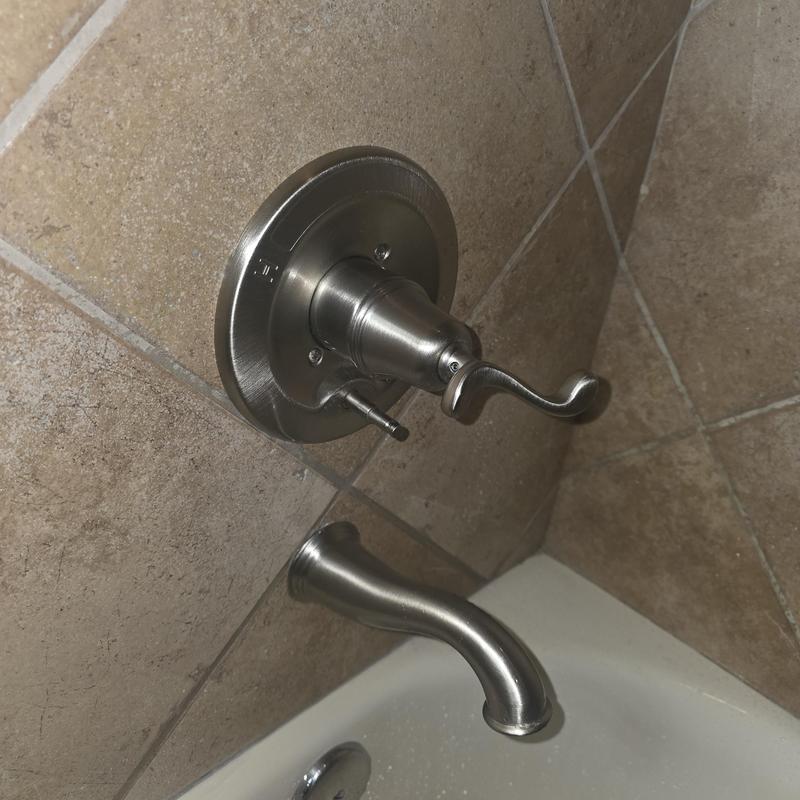 Delta tub cartridge valve with handle and spout