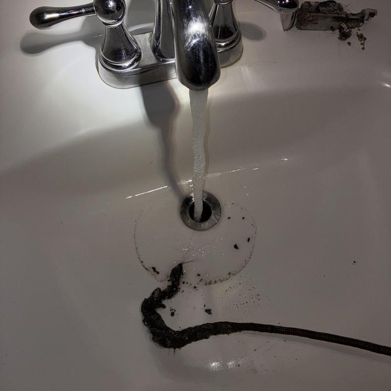 Basin sink drain clearing with clog removal