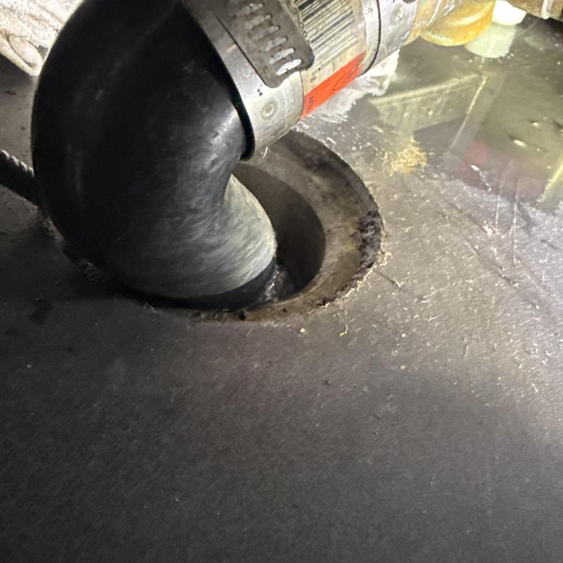 Bar sink drain with snaking tool insertion