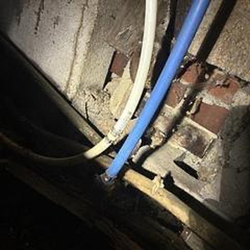 Galvanized water pipe and PEX supply line connections