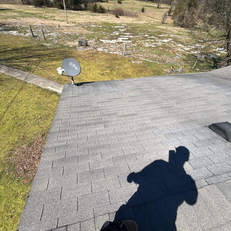 Asphalt shingles roof with hail damage inspection