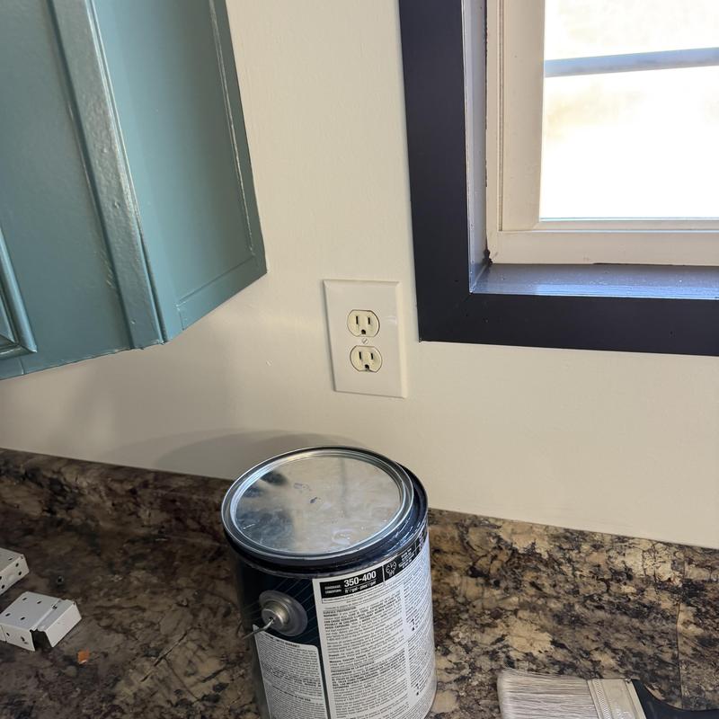 Electrical outlet cover installation near window Electrical outlet cover installation near window