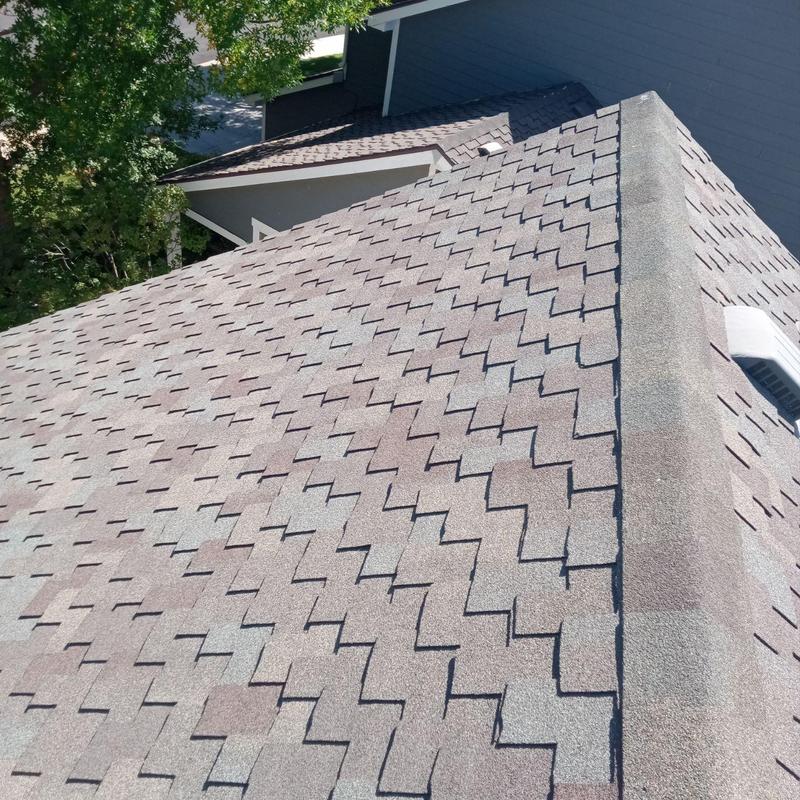 Shingle roof showing no hail damage in Parker CO Shingle roof showing no hail damage in Parker CO