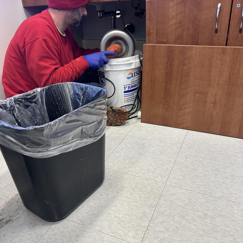 Ultrasound pipe inspection under kitchen sink