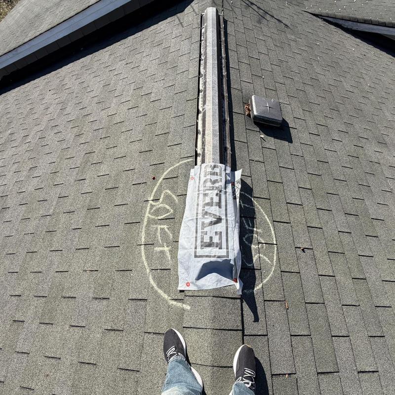 Roof ridge vent replacement with EverGuard wrap