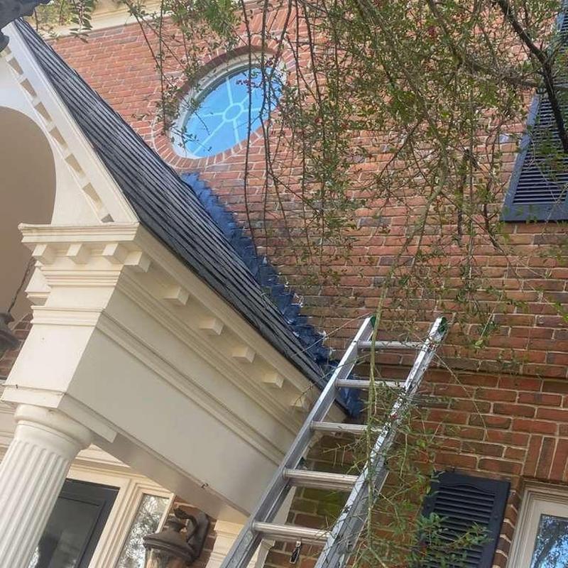 Slate roof inspection for hail and wind damage