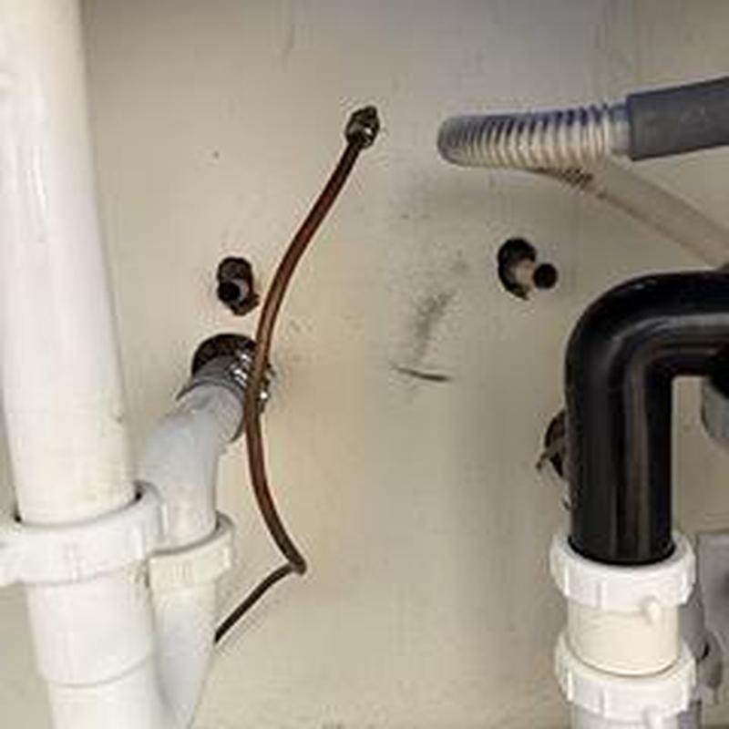 Kitchen faucet hot water supply line and shut off valve installation