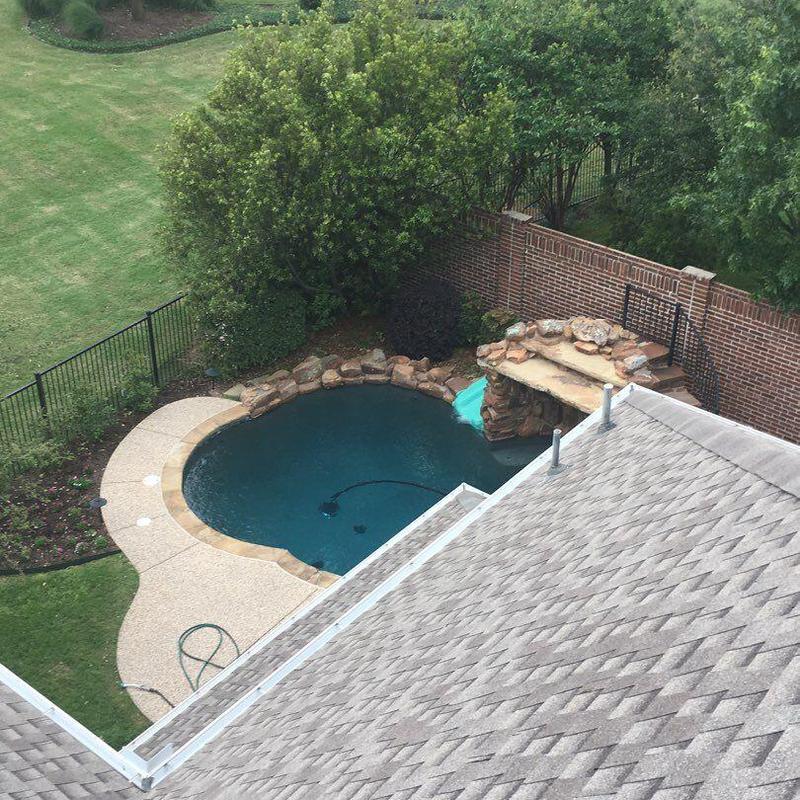 GAF Timberline HD shingle roof with pool and landscaping