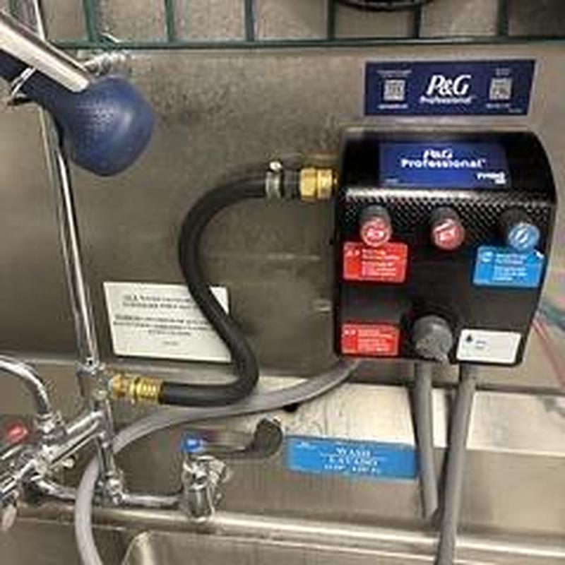Hose installation from faucet add-a-tee to soap dispenser