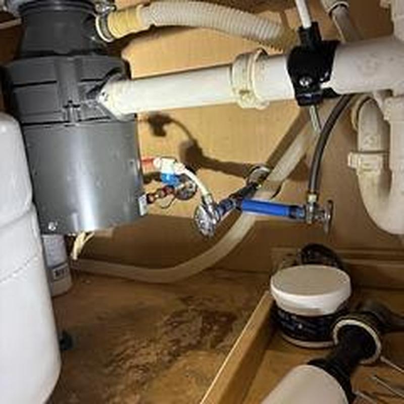 Kitchen washer box with valves and supply lines installation