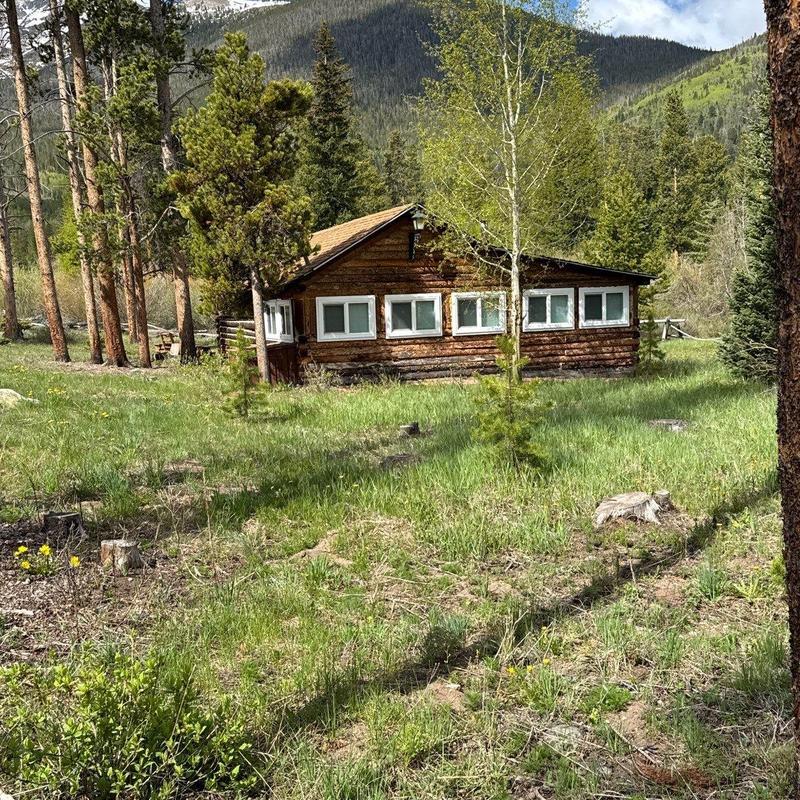 Asphalt shingle roof inspection on log cabin