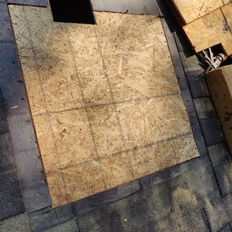 Roof decking replacement with sealed flashing edges