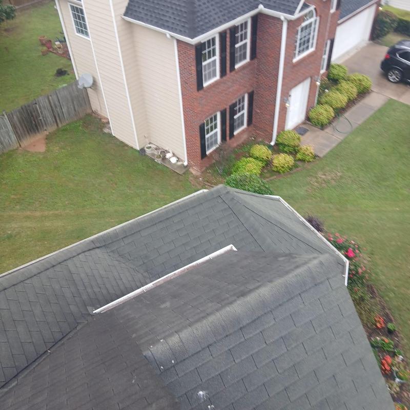 Roof shingles inspection with plumbing leak diagnosis